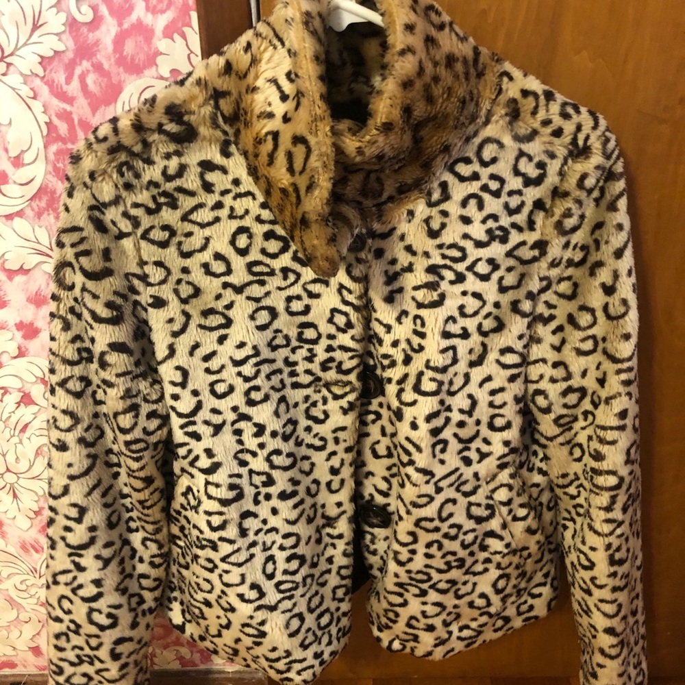 Cheetah print fur coat